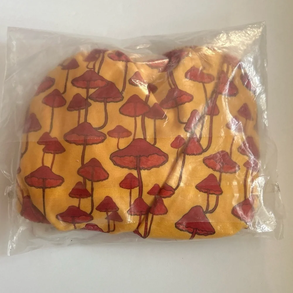 NWT Agua Bendita House of C Ella Baby Bloomer Gold Mushroom Size 9-12 Months